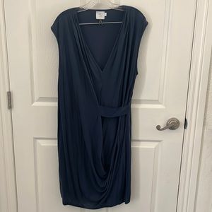 Grey-blue bunched dress